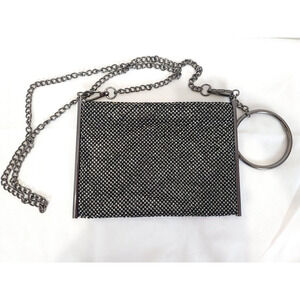 Silver Studded Small Purse Chain Shoulder Strap Crossbody Party Evening‎ Festive